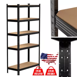 This steel shelving rack is perfect for storage and organisation. 5 Tier Shelf, Standard: H 150 x W 70 x D 30 Cm...