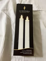 luminara flameless candles ivory Tapers, Set Of 2.