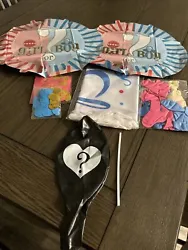 Gender Reveal Party Supplies Decoration Set Balloon Boy or Girl With Large Banner. Opened only for pictures. Never used