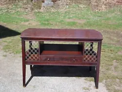 Federal Hepplewhite Style Mahogany Coffee Table. Federal Hepplewhite Style Mahogany Coffee Table Entry Stand. The faux...
