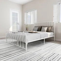 Bed Details. U nder Bed Stor age. Durable steel slats support and extend the. No Box Spring Required. There is plenty...