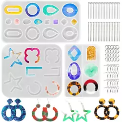 A must-have kit for jewelry handicraft DIY lovers. Silicone molds are flexible, durable and smooth, resin pieces are...