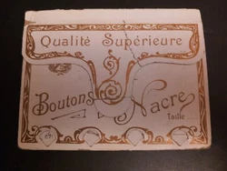 LOT DANCIENS BOUTONS EN NACRE. POUR LA France. POUR LE RESTE DU MONDE. EN CAS DE PERTE. OU AVARIE. BON ETAT GENERAL /...