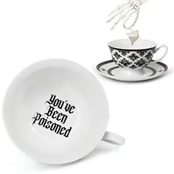 YOUVE BEEN POISONED TEACUP - Bottoms up and pinkies out with this premium quality bone china set. Details:...