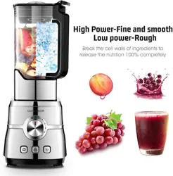 【Ultra High-Speed Blender】The smoothie maker blender working faster and smoother for the 1800W power. The 6 blades...