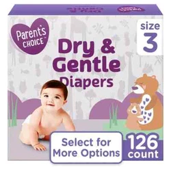 Parents Choice Dry and Gentle Diapers help keep your baby comfortable and happy. The DryNOW channels absorb quickly to...