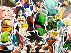 50 Dragonball Z stickers. Please refer to the pictures for references of what they look like, you will get all of those...