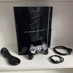 PlayStation 3 80 Go Noir +1 manette Officielle Rétro compatible Ps1 Testé ✅.