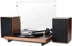 Unique Natureal Wooden Designed. All-in-one turntable that makes it easy to enjoy your records and convert them to...