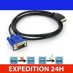 Câble HDMI vers VGA 1.8m Noir. L’entreprise ISONIX est heureuse de vous proposer acheter Câble HDMI vers VGA 1.8m...