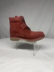 Timberland 6in Pomegranate Red Premium Gum Bottom Boot tb0a1qygm49 Size 10.5.