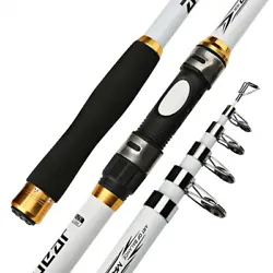 Material: 80% FRP + 20% Carbon Fiber. 1pc x Fishing Rod (Not included the rod holder and fishing box. They are only for...