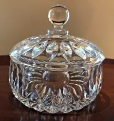 Gorgeous Gorham Athena crystal covered dish for candy, jewelry, cosmetics, etc.  Measures approximately 5-1/4