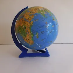 3D puzzle globe earth map plastic cardboard art deco design twentieth PN Scriptures France. Discrètes traces...