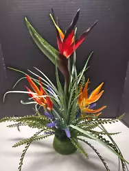 Artificial bird of paradise table decoration. About 17