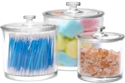 High Quality Apothecary Jars with Frictionless Lids: Unlike other cotton ball holders out there, ours are exquisite...