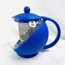 Primula Half Moon Teapot with Removable Infuser, Borosilicate Glass, Blue!!