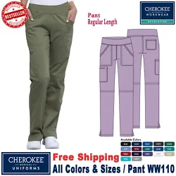 Style: WW110 (Regular Size). Straight leg pant. Front patch pockets. XXS-3XL (Regular length:30-31