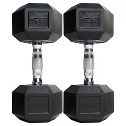 Enhance your workout routine with the Barbell Coated Hex Dumbbell. The Hex shaped dumbbell heads ensure the dumbbell...
