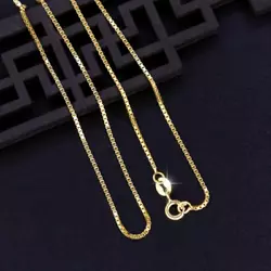 Size: 0.7mm X 450mm. 14K Gold over 925 Sterling Silver Box Chains. -These Chains are Italian Factory made from Genuine....