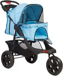 Foldable and Portable Pet Stroller: The pet stroller easy to set up in few minutes with the install manual. With the...