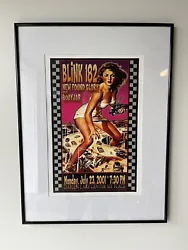 Authentic Blink-182 Concert Poster Circa 2001 New Found Glory & Body JarExcellent conditionBlack metal frame behind...