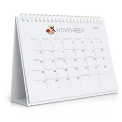 Aesthetic Small Desk Calendar 2023 with Stickers - Runs From October 2022 until June 2024 - Beautiful 6