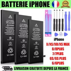 IPhone 6s (1715 mAh). iPhone XR (2942 mAh). iPhone XS Max (3172 mAh). iPhone XS (2716 mAh). 100% Neuve. Batterie de...