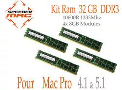 Data Transfer Rate : 1333Mhz. Capacity : 8GB / Module. Mac Pro Nehalem Quad Core 2.66 Ghz. Mac Pro Nehalem Quad Core...
