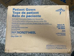 We have quantity available, each sale is for 1 case of 50 gowns. Short Sleeve Front Back Opening with Tie Multilayer...