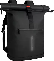 Lightweight & Durable- This rolltop rucksack is made of high quality PU leather fabric which is tear-resistant &...