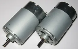 Hobby electric motors manufactured by Mabuchi. Operates on 12 VDC nominal. 180 mA no-load current draw @ 12 V. No load...