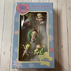 Precious Moments Miniature Ornaments Holiday Winter Wonderland Set Enesco. New in box, box a little damaged but or...