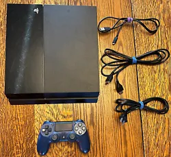 Sony PlayStation 4 500GB Jet Black Console. Good, working condition Comes with 1 Sony DualShock controller in Midnight...