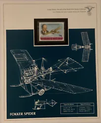 timbres des plus grands avions de l’histoire FOKKER SPIDER. Issu d’une collection