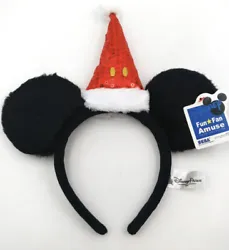 Disney Christmas Sequins Santa Hat Minnie Mouse Ears NEW rare.