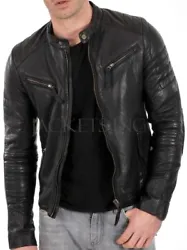 THESE ARE USA STANDARD SIZE BUT SLIM FIT IF YOU WANT A RELAX FIT BUY ONE SIZE UP. BLACK CLUB genuine Leather Jacket....