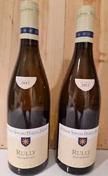 2 bouteilles Rully blancs Maizières Dureuil Janthial 2017. Bouteilles parfaites, une contre étiquette avec quelques...