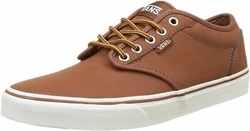Elevate your sneaker game with these Vans Mens Atwood VN-0TUY187 sneakers in a rich leather brown color. Perfect for...