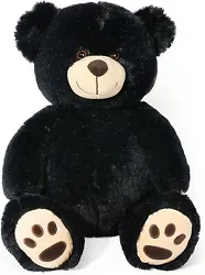 Adorable Teddy Bear Plush Toy This cute teddy bear is about 17 inches (sitting size); This teddy bear features bold paw...