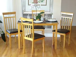 $Use 5-Piece Dining Set in your dining room or kitchen to add elegance to your dining area. It seats 4 people...