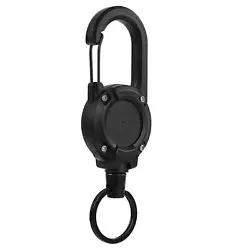 Retractable keychain is made of ABS material and steel rope, which is sturdy and durable. Retractable keychain 1. With...