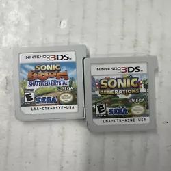 Sonic Boom: Shattered Crystal & sonic generation Nintendo 3DS lot bundle. Tested and working