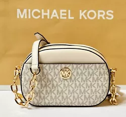 MK SIGNATURE. LIGHT CREAM MULTI. no dust bag. Zip Top Closure.
