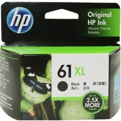 High yield inks save your money. Page yield of HP 61XL black ink : up to 430 pages.