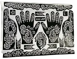 Reusable henna tattoo stencil design stickers. Sheets Tattoo Stickers Henna Stencils. Can be used for any kind of...