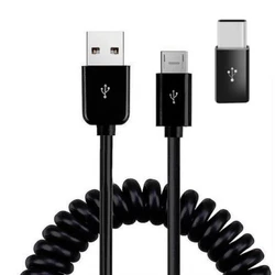 No more tangles with Coiled Cable Design. USB hot sync and Charging Cable (2 in 1). Premium Quality Micro USB Cable...