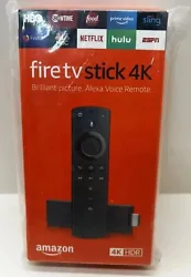 Amazon Fire TV Stick 4K Media Streamer with 2nd Gen Alexa Voice Remote - Black.
