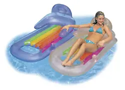 King Kool Lounge Swimming Pool Lounger with Headrest - Set of 2.