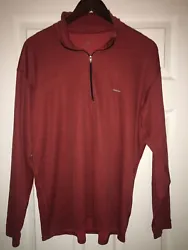 Patagonia Red 1/4 Zip Size M . Condition is Pre-owned. Shipped with USPS Priority Mail.Small divet in upper left very...